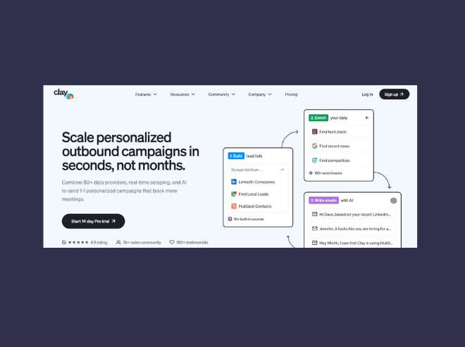 Clay AI: Personalized data enrichment & B2B sales prospecting tool 