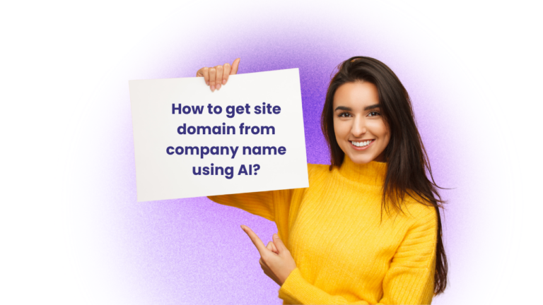 How to get site domain from company name using AI?