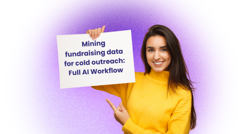 Mining fundraising data for cold emails using AI: Workflow