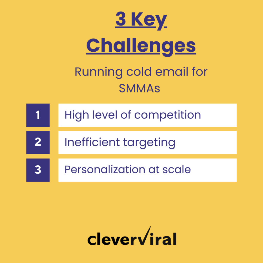 3 key challenges running cold email for SMMA